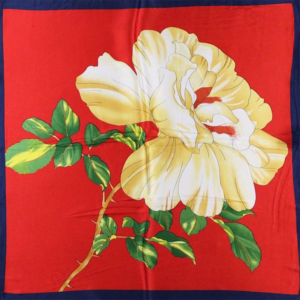 

scarves silk classic wild small square scarf fashion printing satin elegant women professional white collar neck, Blue;gray