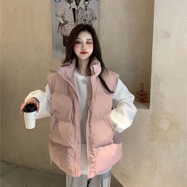 

/autumn and winter version loose vest, waistcoat, cotton bakery female, Black