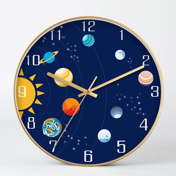 

wall clocks cartoon children creative clock silent nordic art cute kids room lovely reloj pared infantil home decoration oo