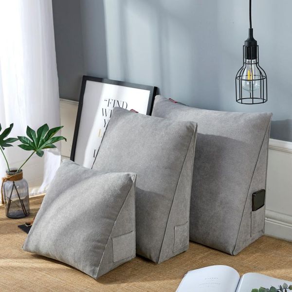 

cotton sofa triangle cushion largepillow backrest waist meditation removed thick window seat coussin pillow for bed e6 cushion/decorative