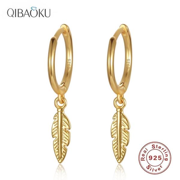

sterling silver earrings mini leaves gold hoop for women cute butterfly horse animal circle & huggie, Golden;silver