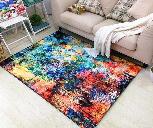 

carpets 6mm abstract paint graffiti individual carpet colorful vulnerable dough shirt model house cafe soft hand wash