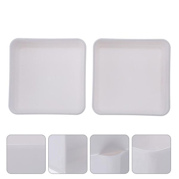 

dishes & plates 2pcs square fruit tray snack dish serving plate bowl for home