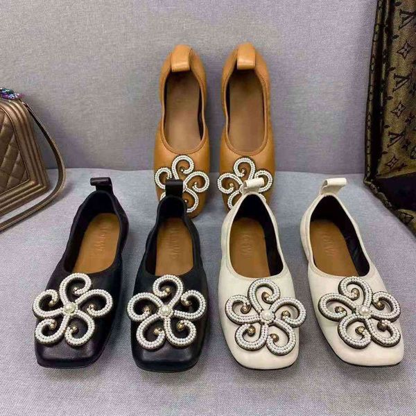 

80% off store online vallu 2021 spring and autumn new leather upper, outsole fashion buckle all-match soft-soled lok fu dancing shoes, Black