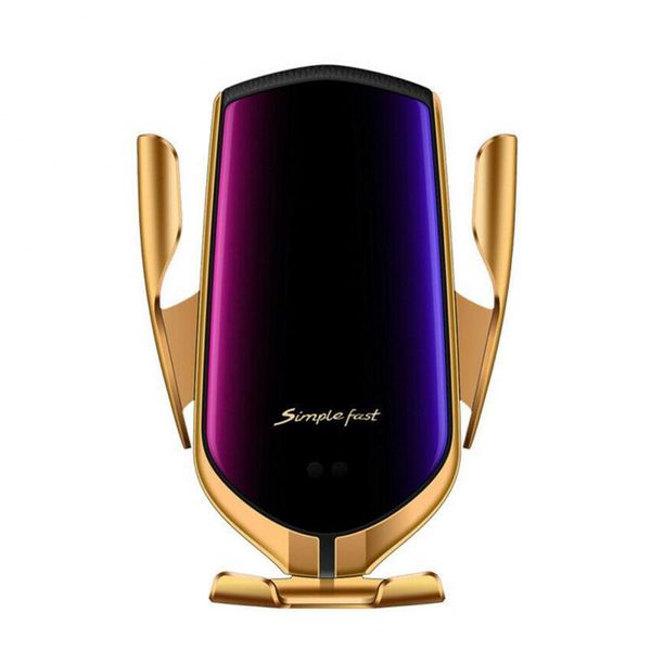 

fashion leisure phone holder auto clamp fast charging wireless car charger for iphone12 samsung interior accessories