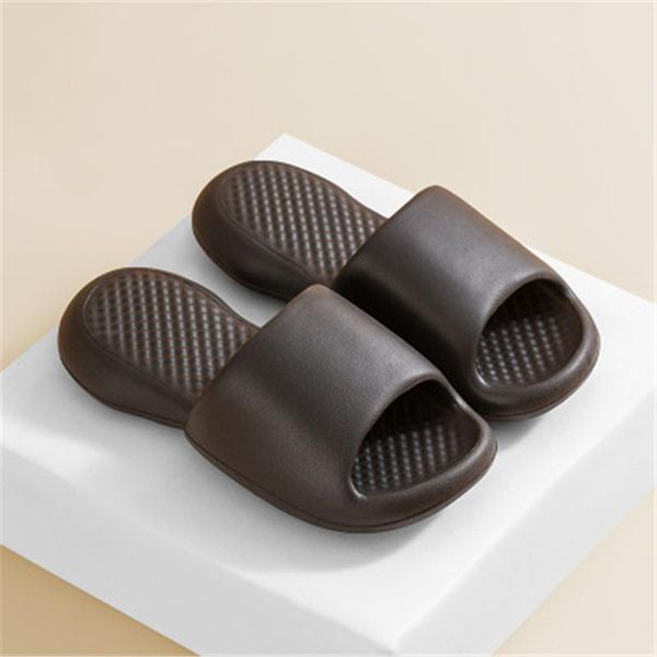 

slippers ladies summer indoor sandals and non-slip soft bottom couple beach shoes, Black