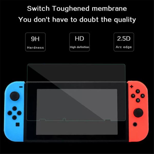 

for nintendo switch tempered glass screen protector 0.33mm 2.5d 9h no retail package