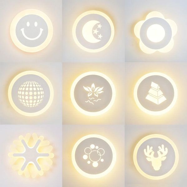 

wall lamp 86-265v aisle balcony ceiling bedroom bedside modern home decoration indoor lighting led clock