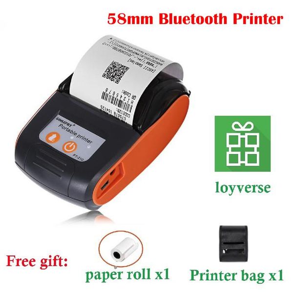 

goojprt pt210 58mm bluetooth thermal printer for android device printers