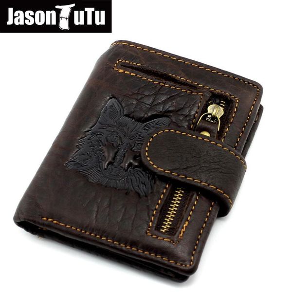 

wallets 2021 arrival genuine leather wallet wolf&eagle totem men luxury dollar price vintage male purse coin bag, Red;black
