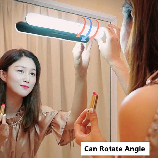 

vanity lights led makeup lamp light eye protection usb charging portable hanging magnetic touch switch mirror selfie