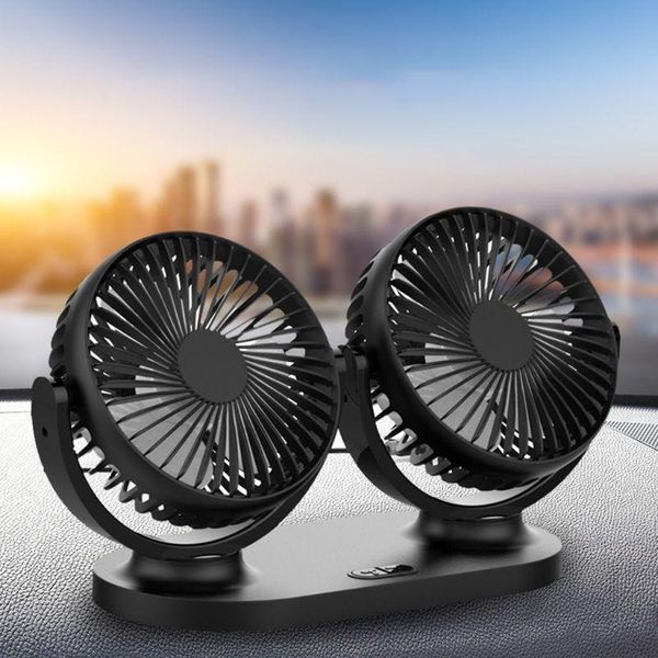 

electric fans car fan portable vehicle dual head cooling mounted