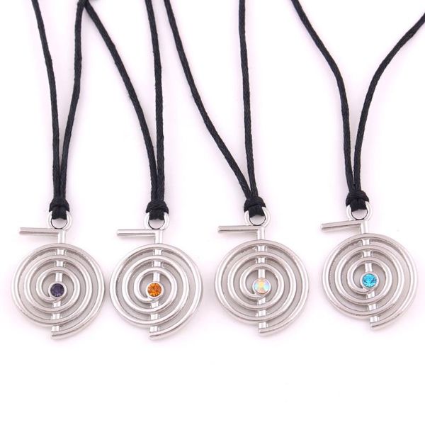 

pendant necklaces viking choku rei spiral power healer's rope necklace, Silver