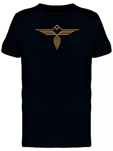

geometric long tail eagle tee men's -image by shutterstock, White;black