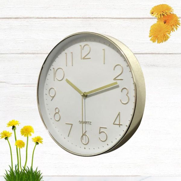 

wall clocks living room digital clock decorative home modern fashion hanging timer (grey frame white backgro