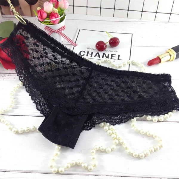 

g strings underwear cotton bottoms traceless low waist t-pants full transparent lace peach heart women's temptation 3202, Black;white