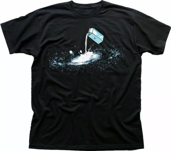 

milky way galaxy space nasa spaceman black t-shirt 9368, White;black