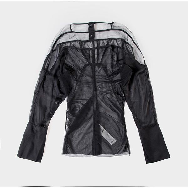 

women's trench coats american ro 2021ss butterfly sleeve mesh sun-proof clothing sunscreen suit windbreaker women coat top, Tan;black