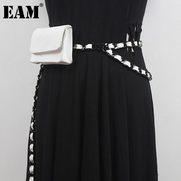 

belts [eam] women pu leather split joint causal mini bag personality accessories fashion tide all-match spring autumn 2021 1dd8274, Black;brown