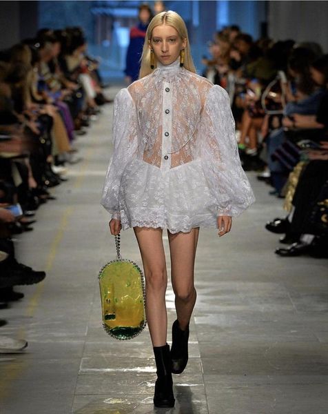 

women's blouses & shirts 2021 flower embroidery lace blouse transparent fashion ladies, White