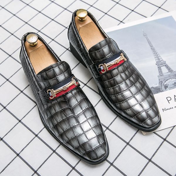 

italy pointed leather shoes men casual shoes autumn leather loafers office shoes for men driving moccasins comfortable slip on, Black