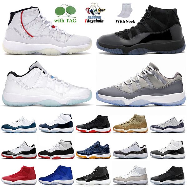 

luxury jumpman 11 11s men women basketball shoes jumpman11s legend blue with white high bred cool grey platinum tint metallic silver light g