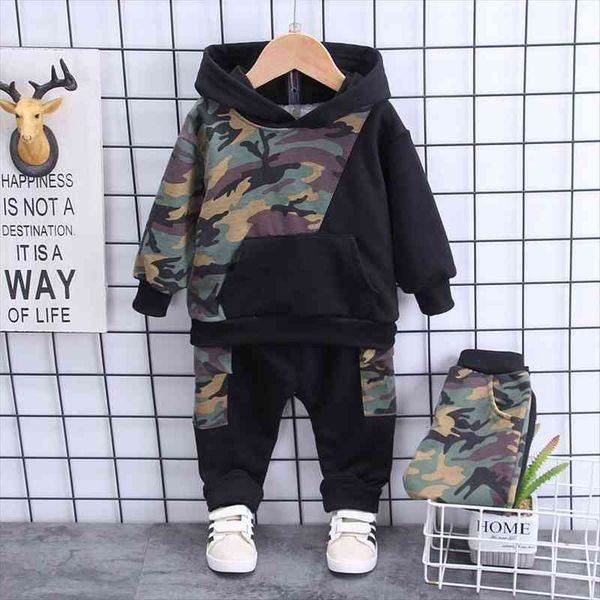 

children clothing boys sport suit autumn spring clothes kids costume outfit toddler boy camouflage sets 1 5 years, White