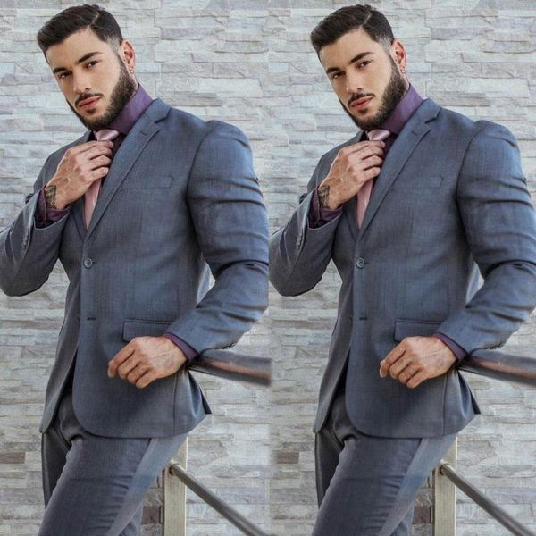 

side vent grey business men suits for wedding man blazer latest design groom tuxedos 2piece coat+pants costume terno masculino men's &, White;black