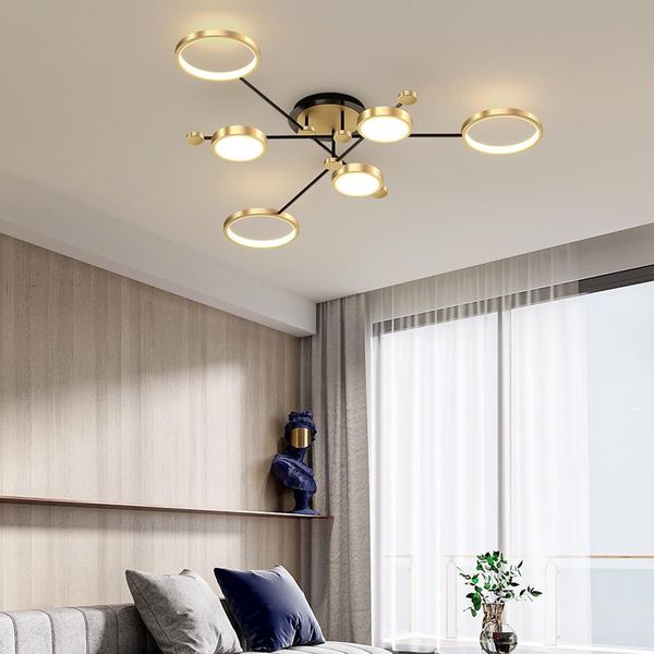

ceiling lights led chandelier rings living room dining bedroom home decor remote control lighting fixtures