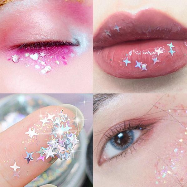 

professional glitter nail gradient effect flake mixed paillette sequins flash powder1, Silver;gold