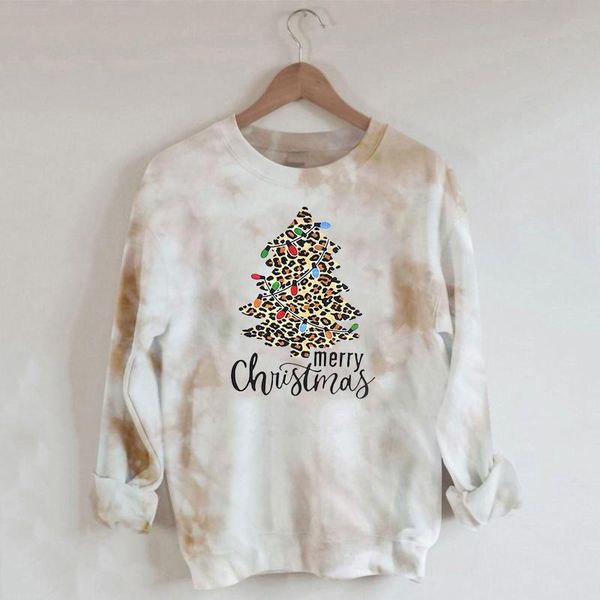 

women's t-shirt vintage t shirt christimas tree print ladies long sleeve tunic femme camisa femenina harajuku tshirt koszulki, White