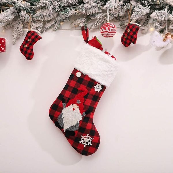 

christmas decorations stockings big xmas decoration 19" 3d plush swedish gnome stocking for fireplace tree home decor