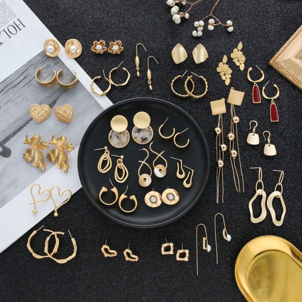 

design metal s925 silver needle 2021 earrings for women, Black