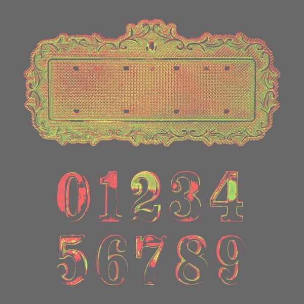 

wallpapers 1 set of european embossment style doorplate 3d number plate sign (bronze)