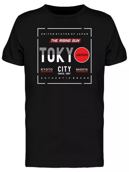 

tokyo city urban japan design men's tee -image by shutterstock, White;black