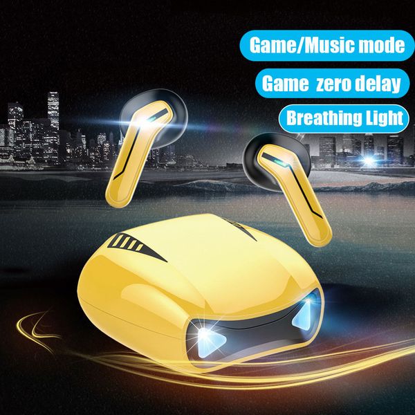 Wireless Gaming Headset Baixo Latência TWS Bluetooth Fones de ouvido Esportes Bumblebee Fones de ouvido à prova d'água Gamer Fone de ouvido para telefone inteligente Xiaomi