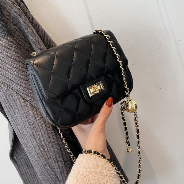 

luxury artificial leather lock square quilted small crossbody bags women handbags shoulder