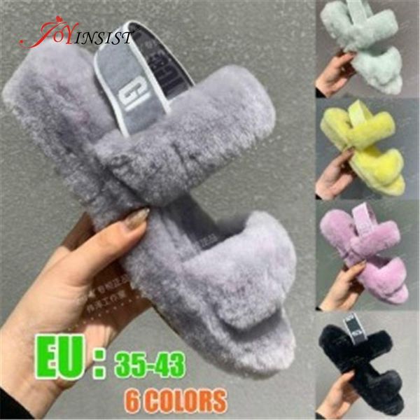 

boots winter women house furry slippers fashion faux warm shoes slip on flats female home slides black plush 2021
