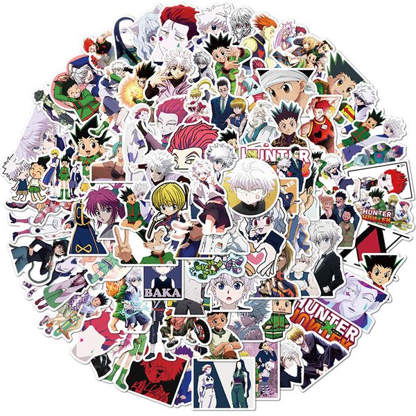 Japão Anime Hunter adesivos 100 pcs desenhos animados Diy graffiti decalques para capacete bagagem motocicleta ipad telefone scooter carro laptop guitarra jogos presente decoração