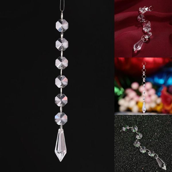 

chandelier crystal fashion lamp pendant pointed beads octagon bead stainless steel ring