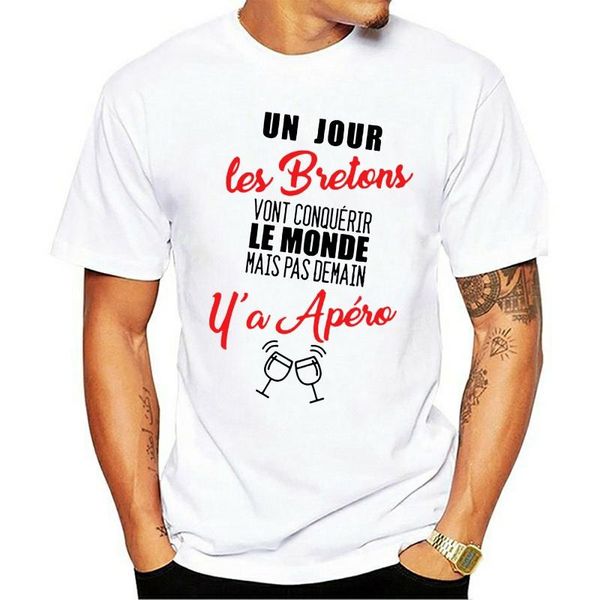 

men's t-shirts t shirt bretons...mais pas demain y'a apero, White;black