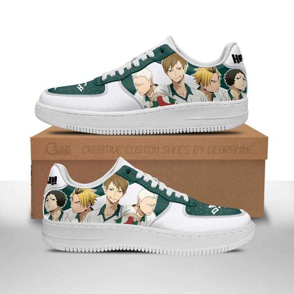 

anime shoes haikyuu date tech high diy sneakers team casual running sport walking lightweight tennis shoes