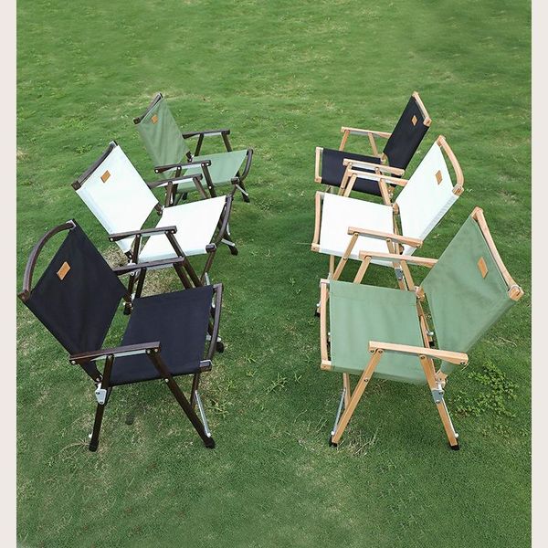 

camping chair outdoor folding wood relax camp chairs portable foldable picnic garden furniture for bbq party