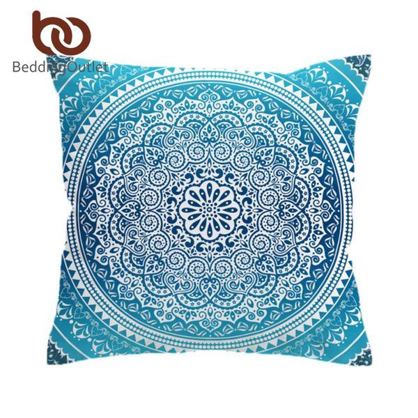 

cushion/decorative pillow beddingoutlet bohemian cushion cover boho style decorative mandala printed pillowcase microfiber for sofa 45x45cm