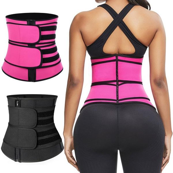 

women's shapers women waist trainer body slimming belt postpartum corset loss weight compression workout fitness top, Black;white