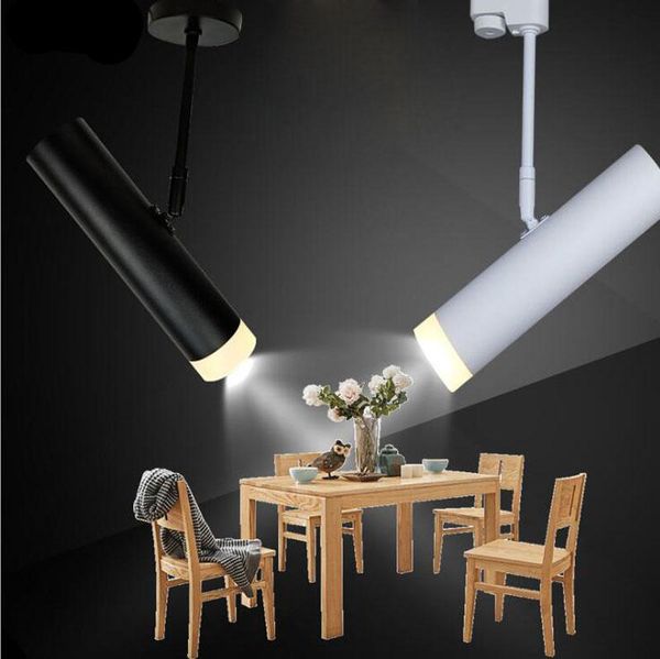 

fanlive 5pcs 7w 10w 15w cob track rail lighting wall lights commercial lamps for clothes shoes shop spotlights ac220v 110v