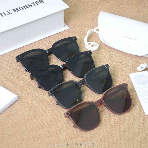 

designer 2021 new korean design myma men large frame sunglasses women vintage gentle sun glasses with package, White;black