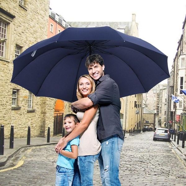 

umbrellas 152cm quality umbrella men rain woman windproof large paraguas women sun 3 floding big family outdoor parapluie