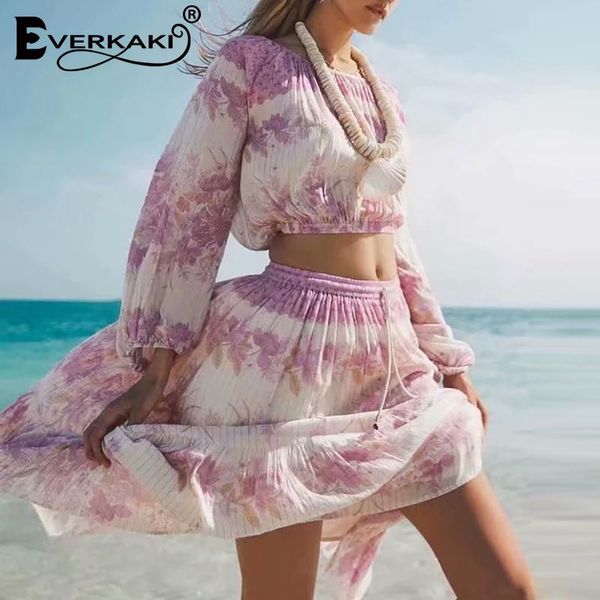 

skirts everkaki vintage long skirt women boho print summer elastic waist sashes ladies gypsy bottoms female 2021 spring, Black