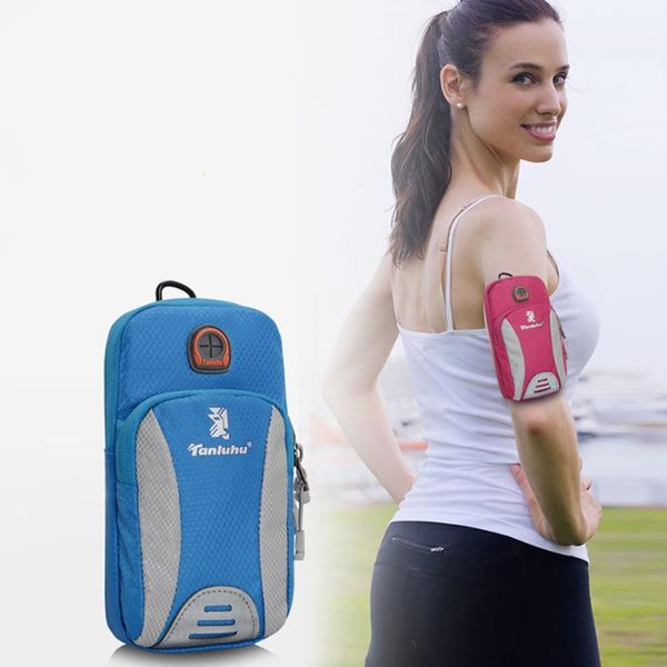 

arm package bag with headset hole running armband simple style men women bags for phone money keys outdoor sports